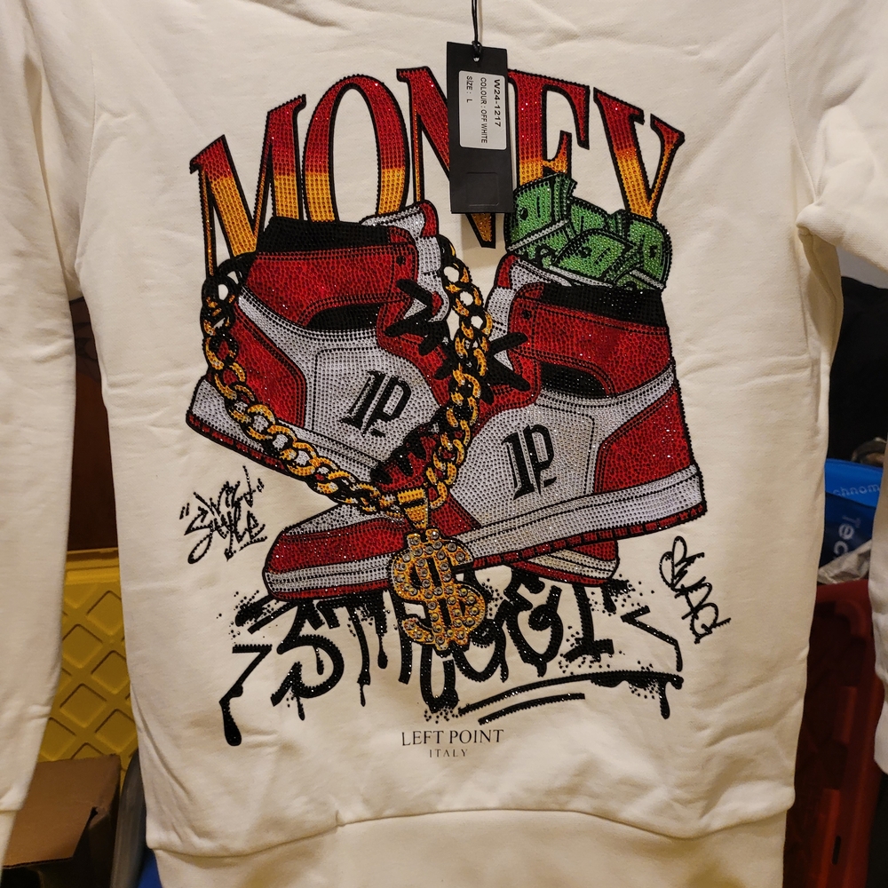 White Graphic Hoodie